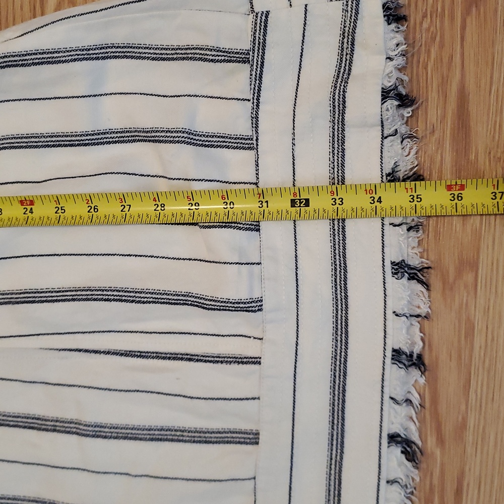 NWOT Anthropologie Striped Linen Dress in White and Navy Size 0 - Picture 8 of 10